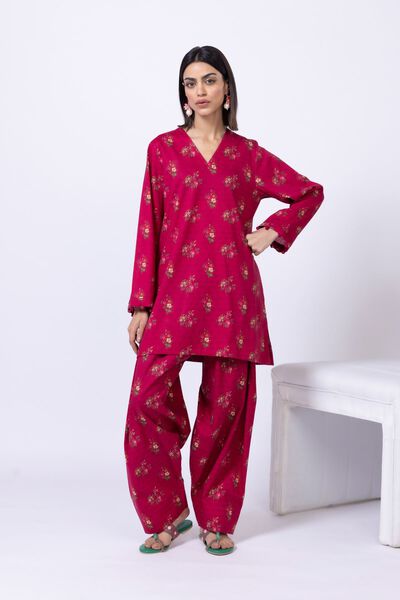 Printed | Crosshatch Poplin | Pants | USD 10.00
