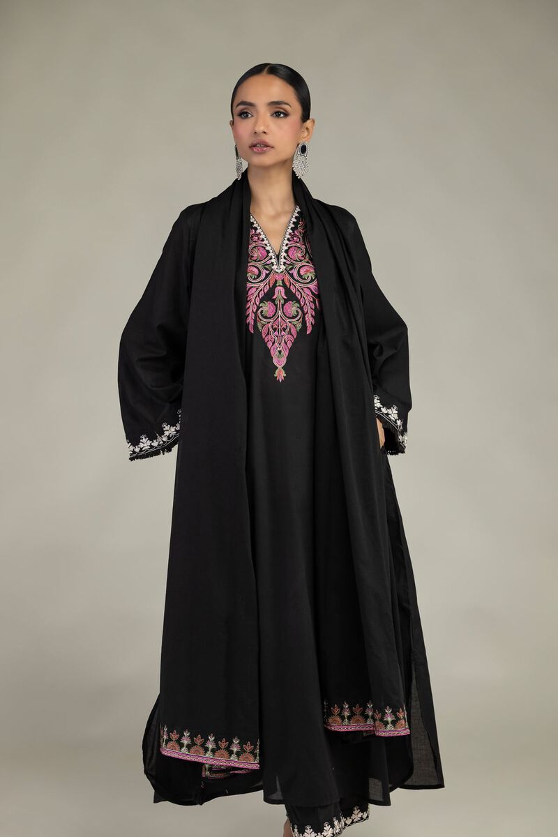 Embroidered | Lawn | Black Lawn Dupatta | USD 30.00