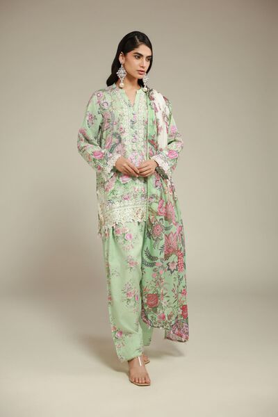 Embroidered | Raw Silk | Pants | USD 28.00