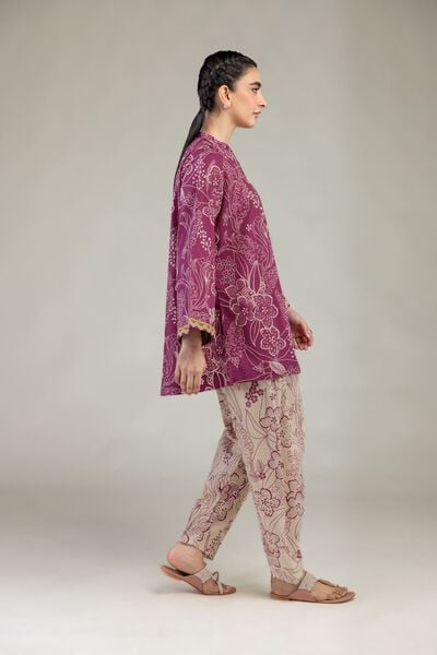 Printed | Cotton Dobby | Floral Beige Shalwar | USD 25.00