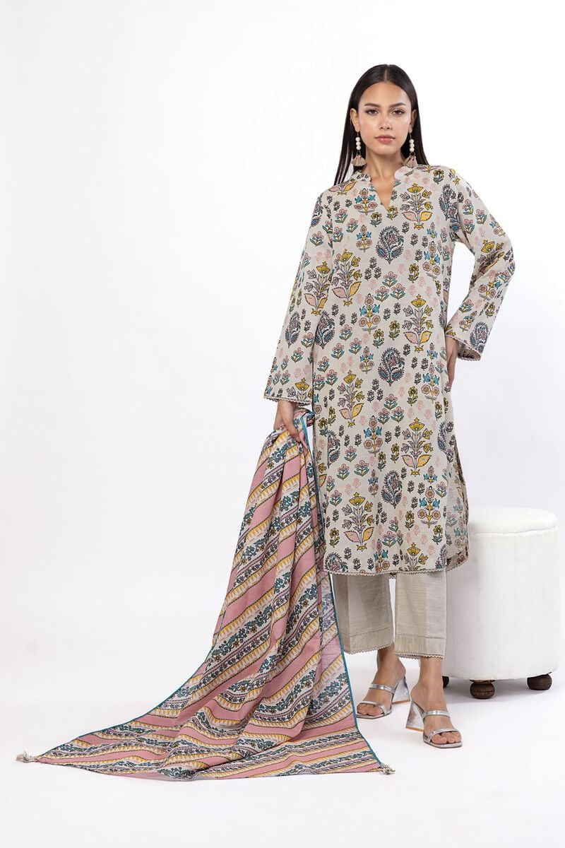 Printed | Khaddar | Tailored 3 Piece | USD 22.50