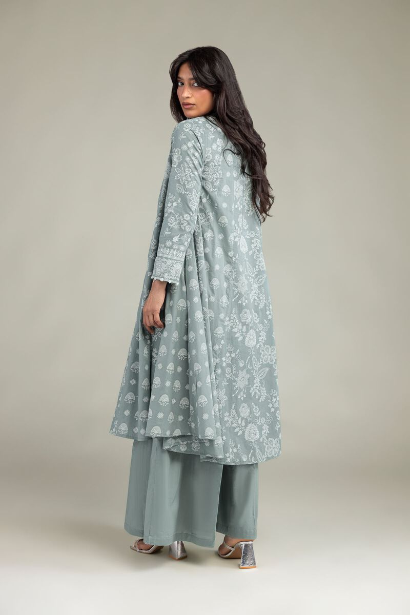 Cambric | Gray Longline Kurta | USD 45.00