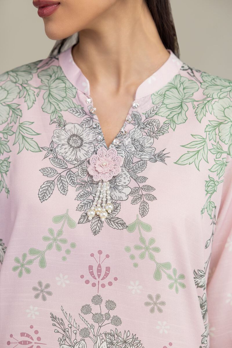 Embroidered | Raw Silk | Floral Silk Kurta | USD 45.00