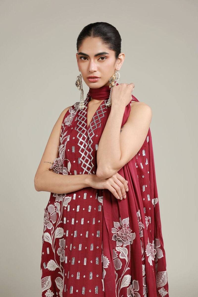 Dyed | Raw Silk | Co-ord 3 Piece | USD 125.00