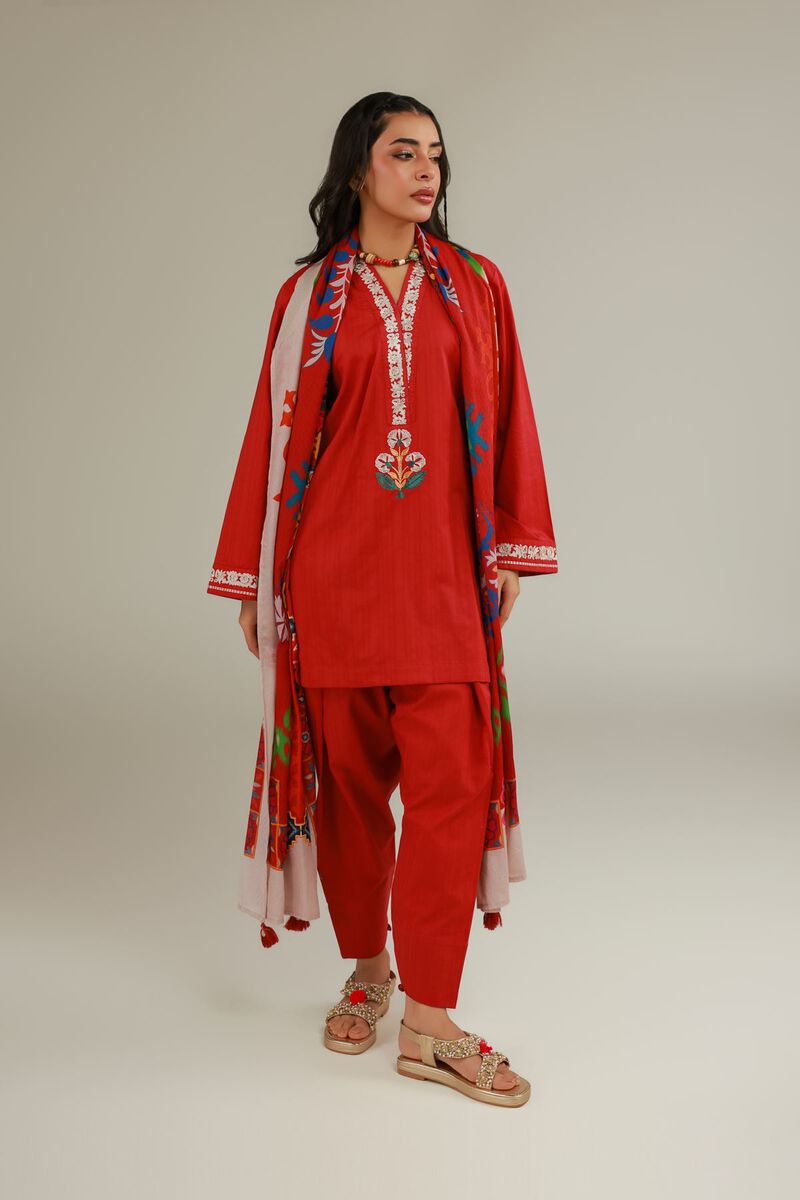 Embroidered | Cotton Net | Cotton Net Dupatta | USD 25.00