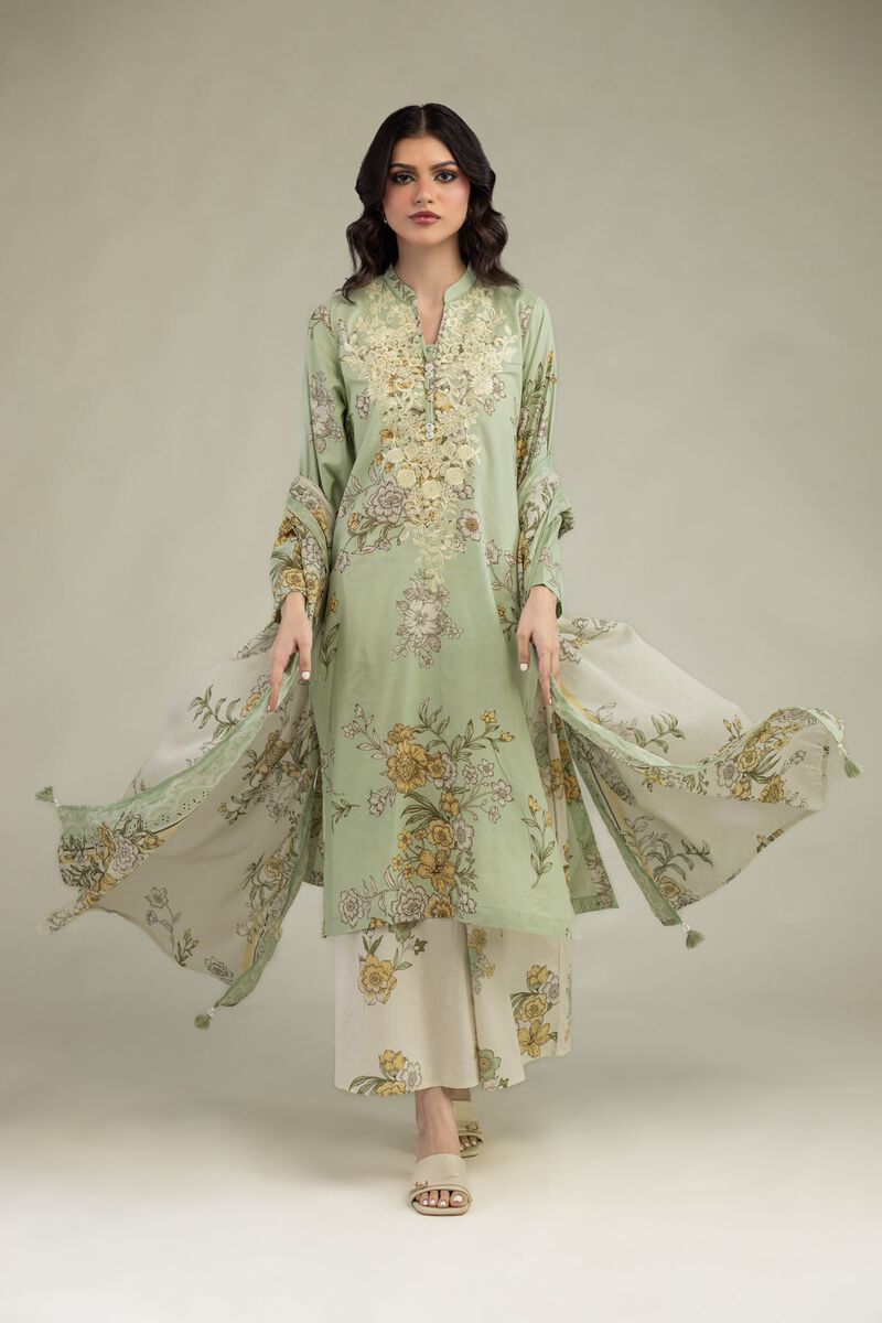 Embroidered | Lawn | Floral Lawn Dupatta | USD 30.00
