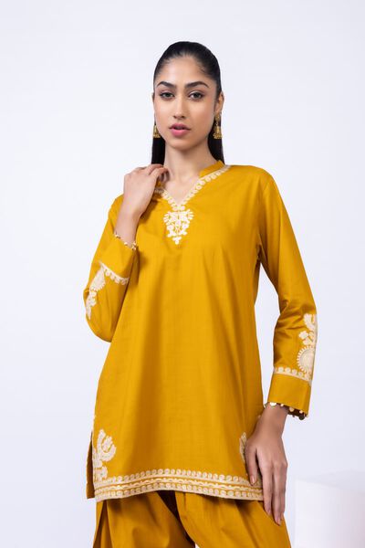 Embroidered | Crosshatch Poplin | Kurta | USD 17.50