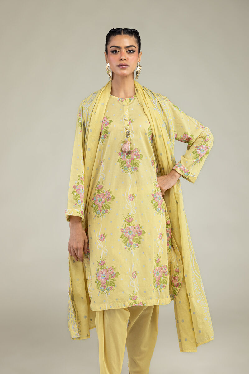 Printed | Lawn | Yellow Lawn Dupatta | USD 30.00