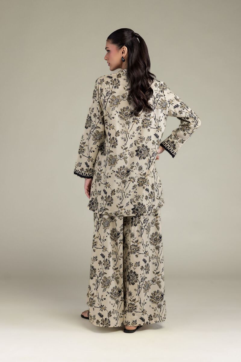Printed | Cotton Viscose | Beige Floral Kurta | USD 35.00