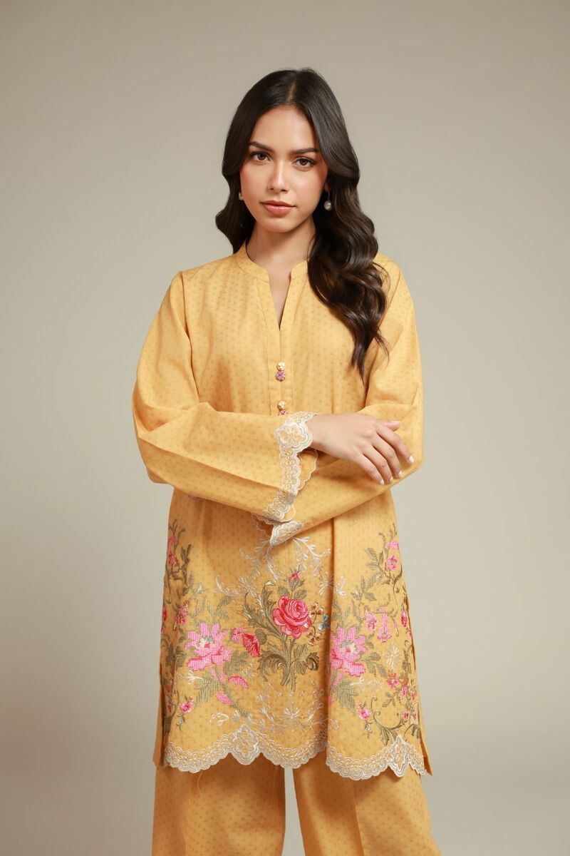 Embroidered | Cotton Dobby | 2-Piece Tailored Set | USD 60.00