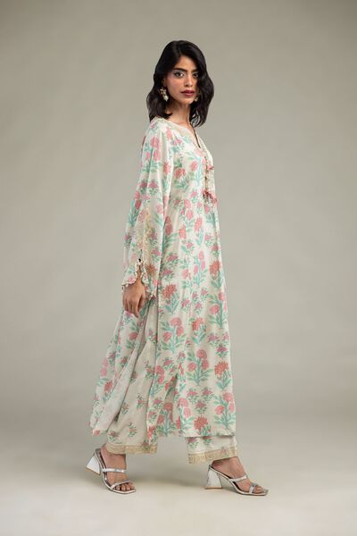 Embroidered | Raw Silk | Pants | USD 35.00