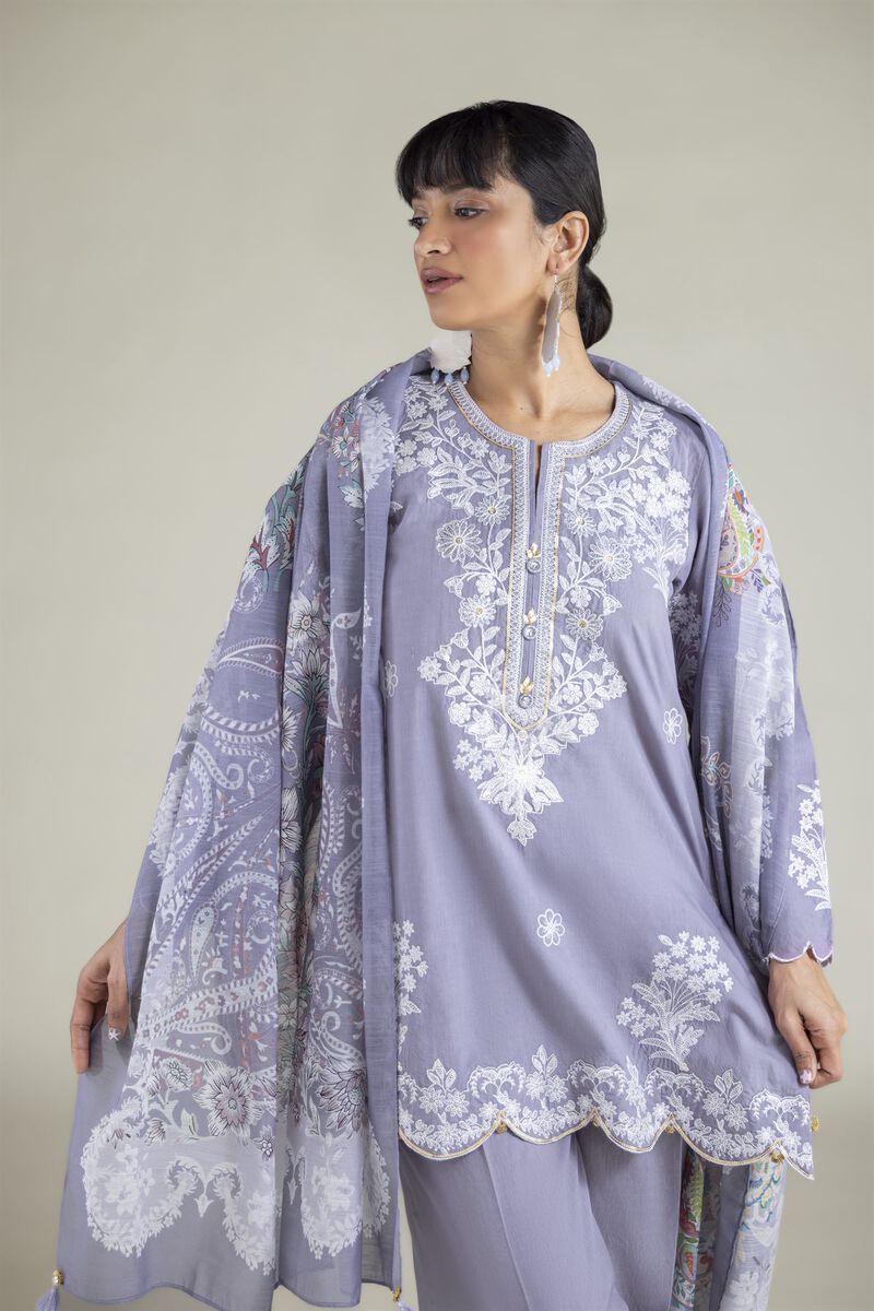 Embroidered | Cambric | Tailored Cambric 3-Piece | USD 80.00
