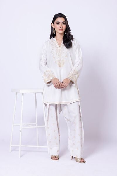 Embroidered | Dull Raw Silk | Kurta | USD 17.50