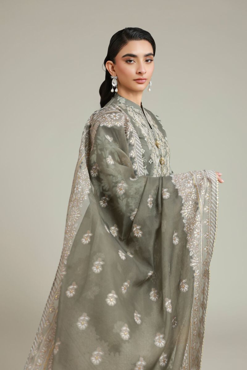 Embroidered | Cambric | Cambric Tailored Set | USD 85.00