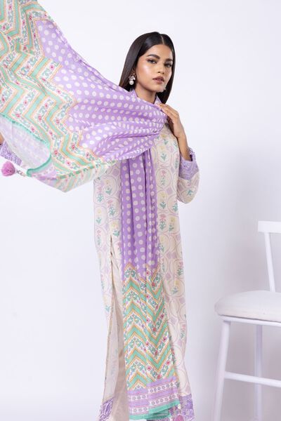 Printed | Slub Lawn | Dupatta | USD 20.00