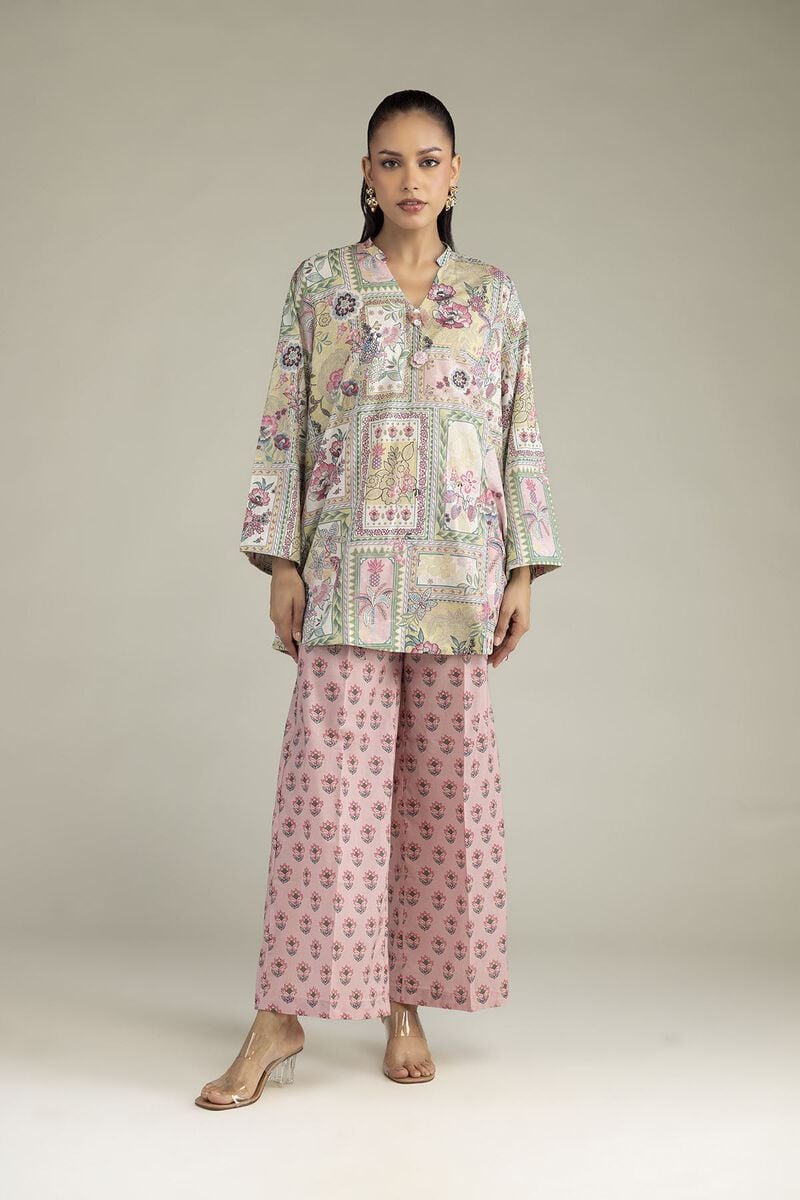 Printed | Cambric | Pink Cambric Pants | USD 30.00
