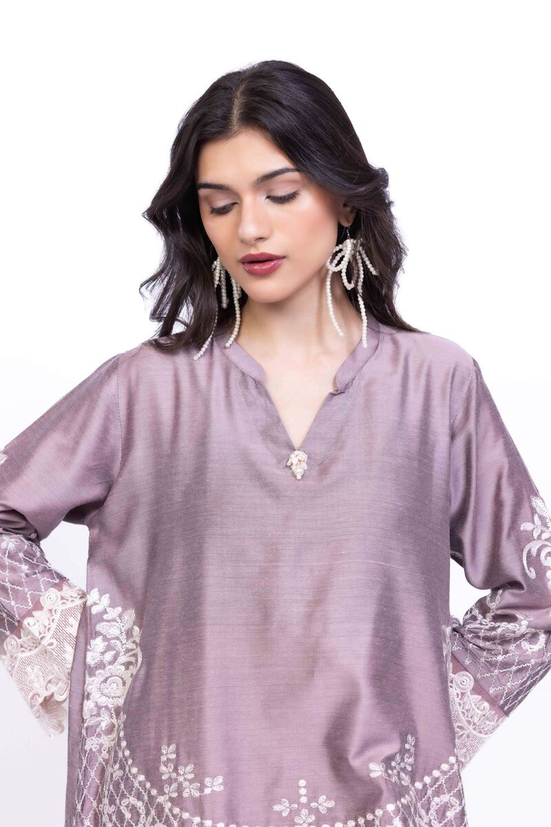 Embroidered | Raw Silk | Kurta | USD 55.00