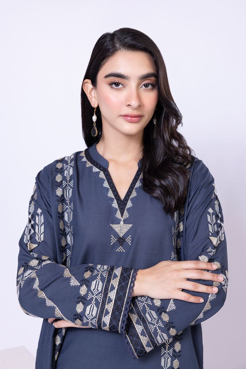 Embroidered | Dull Raw Silk | Kurta | USD 17.50