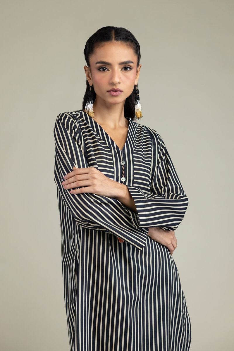 Printed | Cambric | V-Neck Longline Kurta | USD 30.00