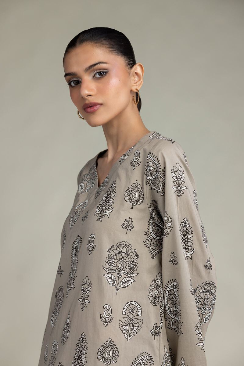 Printed | Cambric | Paisley Floral Kurta | USD 40.00