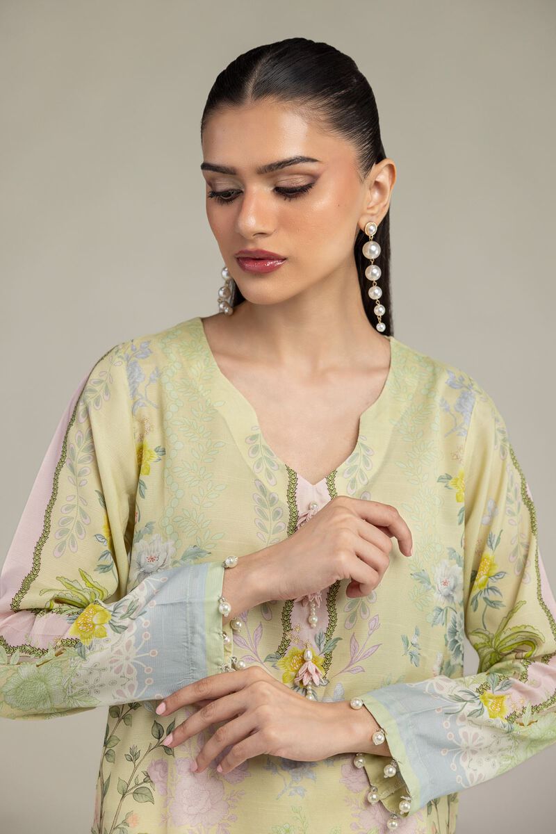 Embroidered | Raw Silk | Floral Silk Kurta | USD 45.00