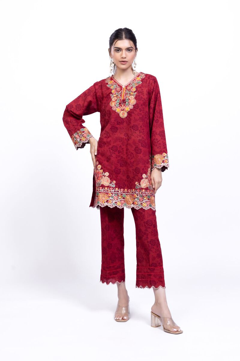 Embroidered | Textured Cotton | Kurta | USD 40.00