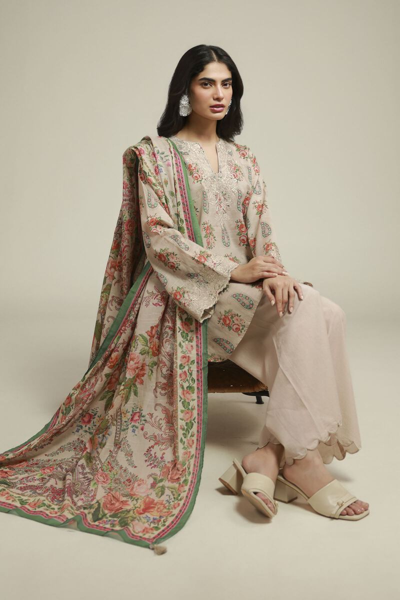 Embroidered | Mesuri | Floral Tailored Suit | USD 70.00