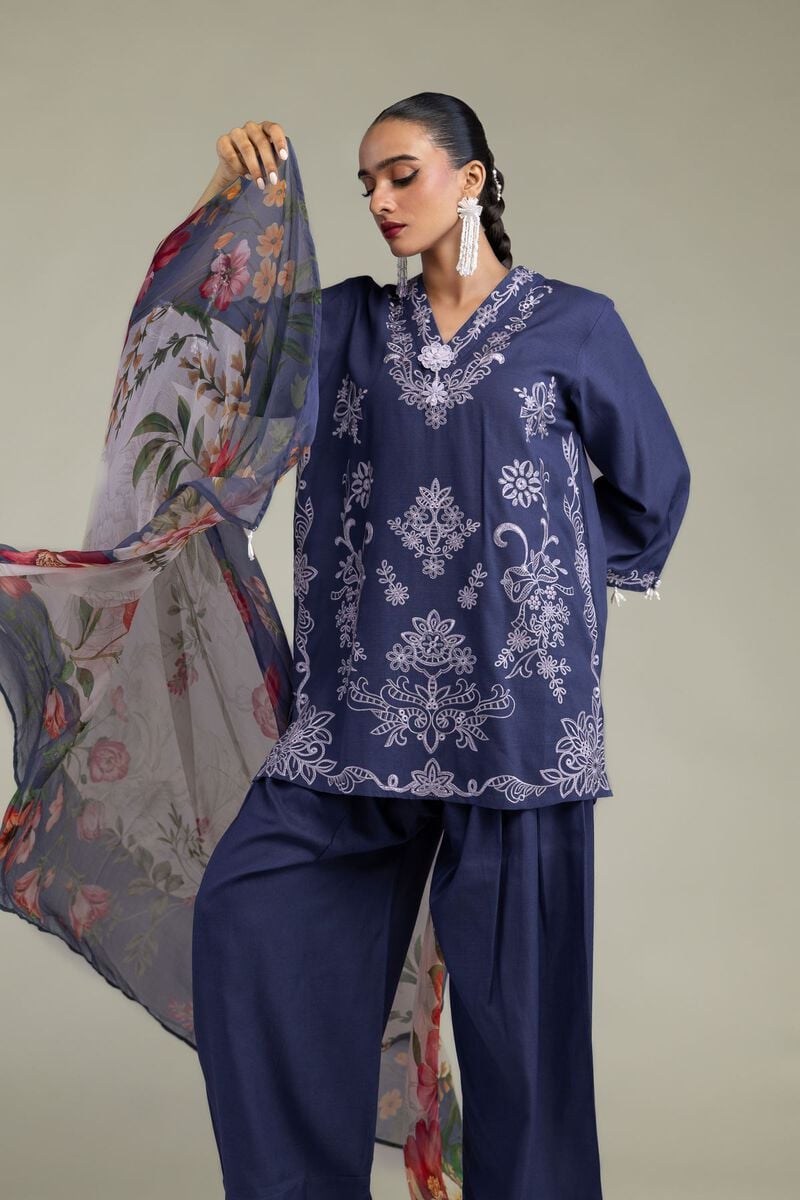 Embroidered | Chiffon | Floral Chiffon Dupatta | USD 30.00
