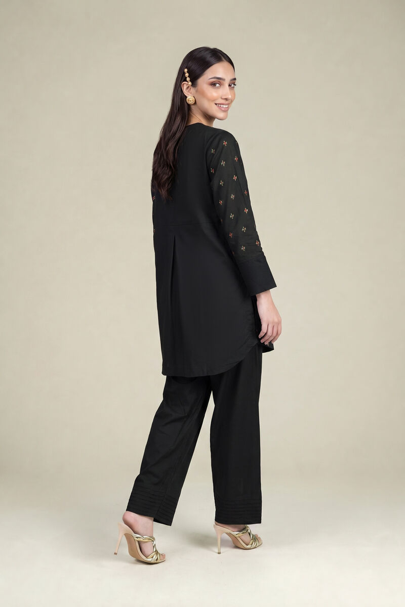 Embroidered | Cambric | Black Cambric Kurta | USD 40.00