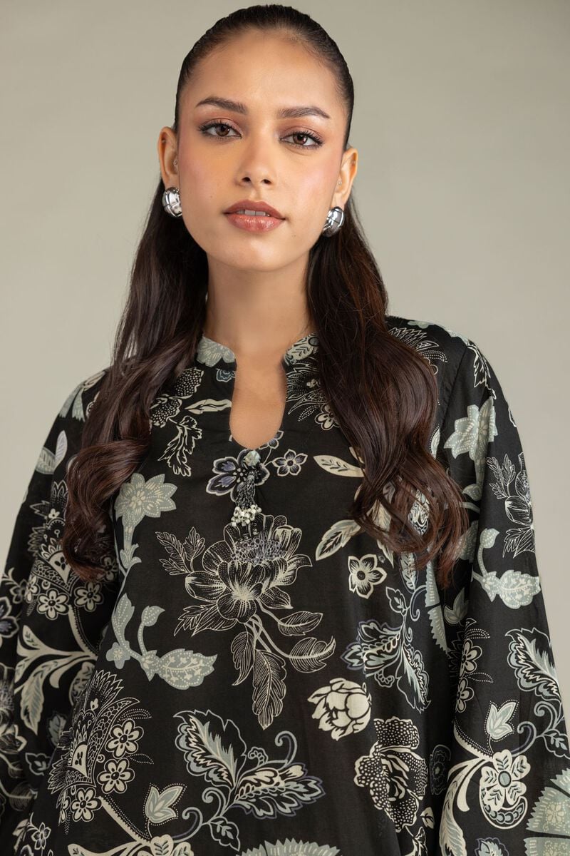 Printed | Cambric | Black Cambric Kurta | USD 35.00
