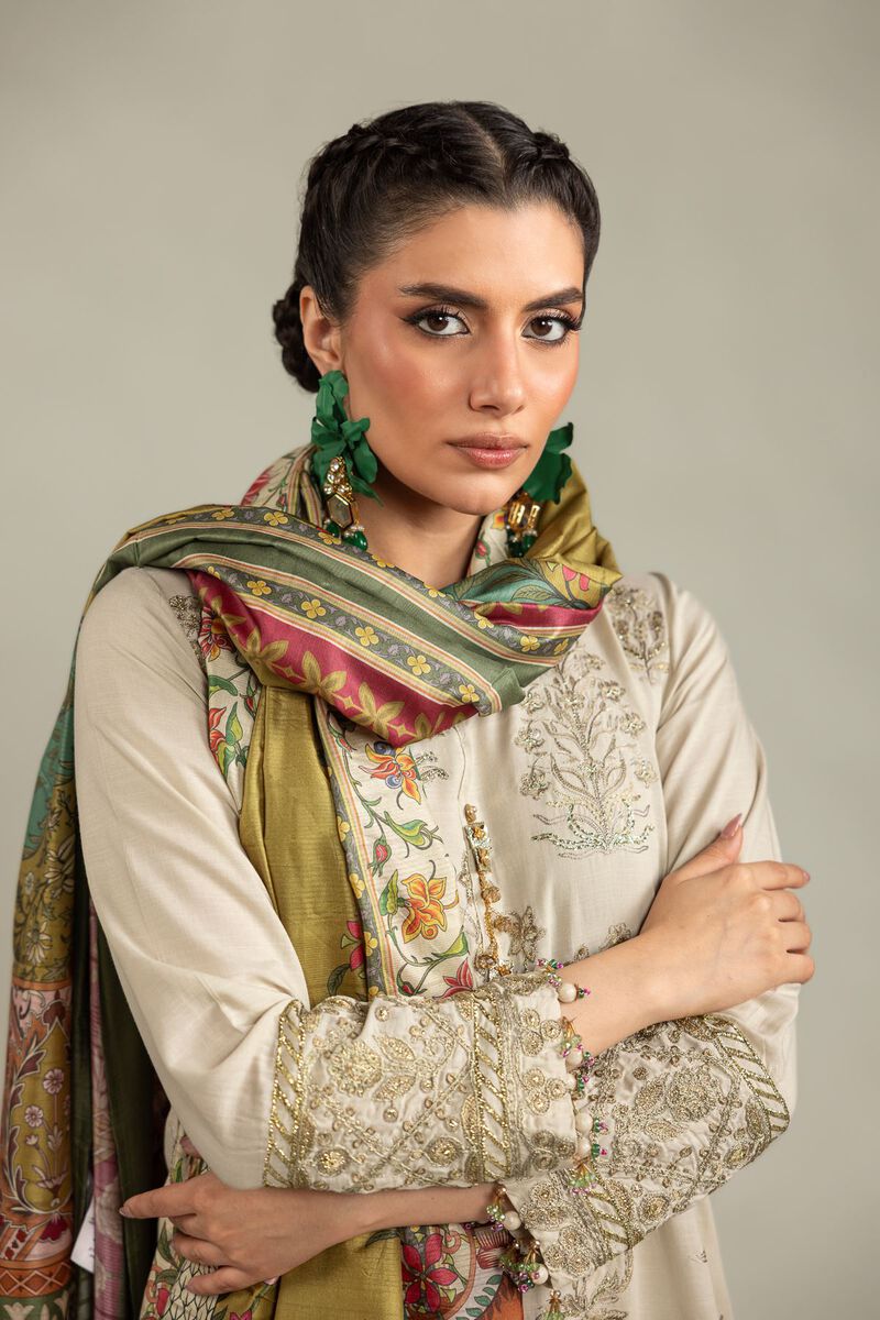 Embroidered | Raw Silk | 3-Piece Co-ord Set | USD 180.00