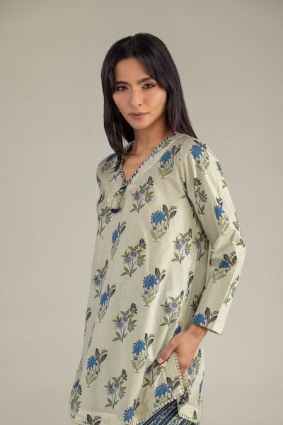 Printed | Cambric | Floral V-Neck Kurta | USD 35.00