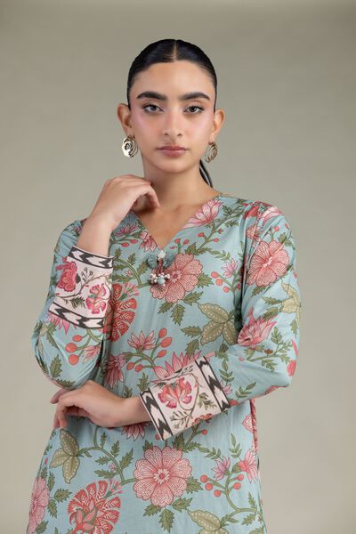 Printed | Cambric | Cambric Longline Kurta | USD 35.00