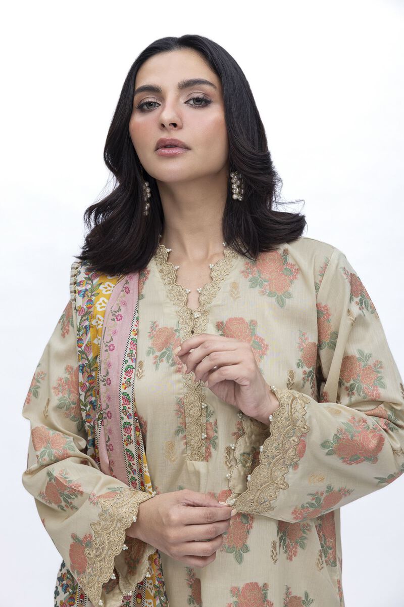 Embroidered | Jacquard | Tailored 3 Piece | USD 40.00