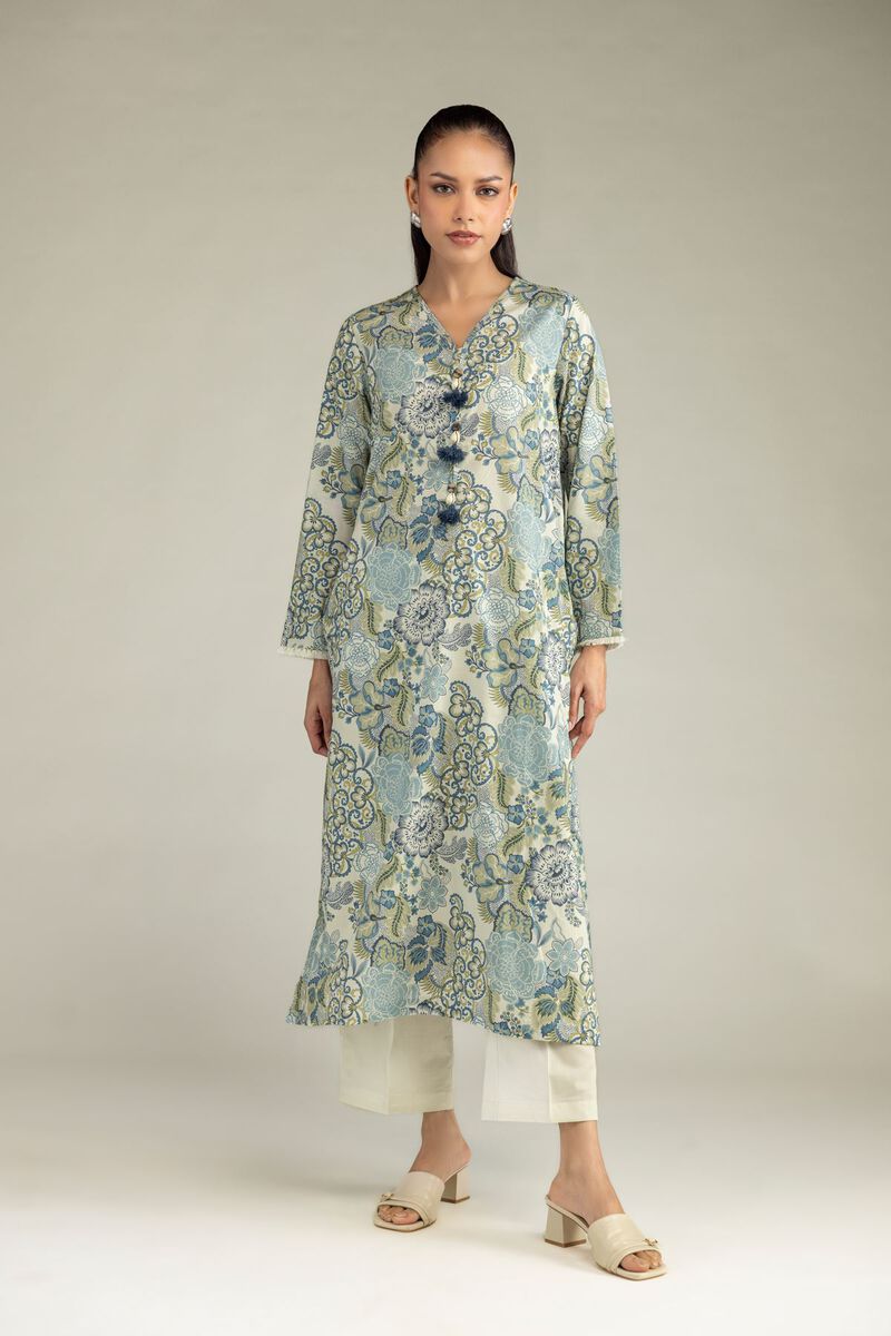 Printed | Cambric | Floral V-Neck Kurta | USD 35.00