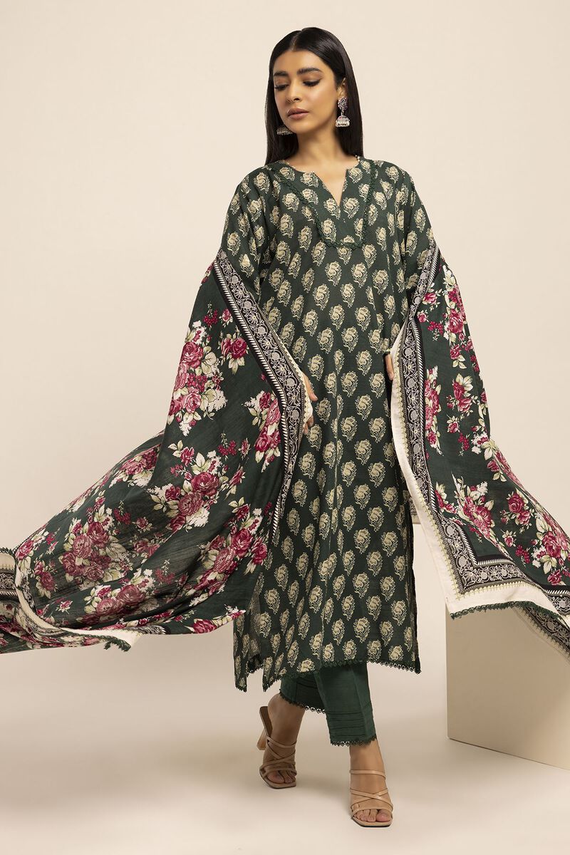 Printed | Khaddar | Fabrics 3 Piece | null