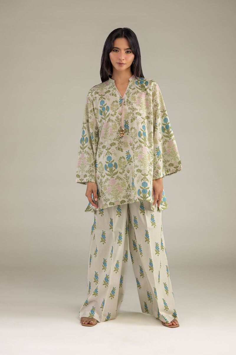 Printed | Cambric | Floral V-Neck Kurta | USD 35.00