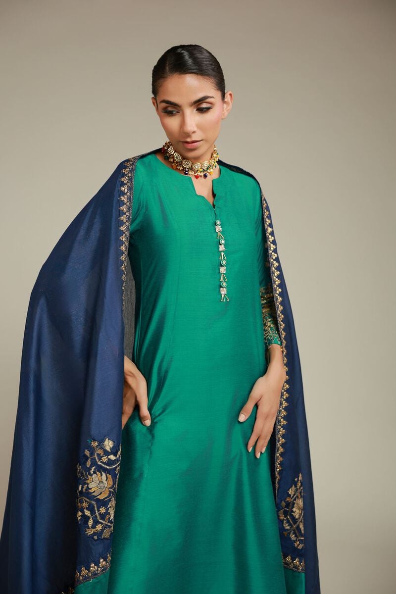 Embroidered | Raw Silk | 3 Piece Co-ord Set | USD 125.00