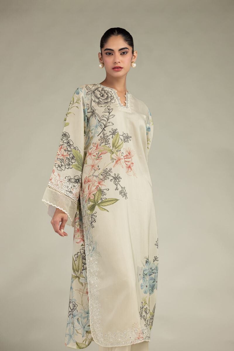 Embroidered | Blended Viscose | Floral Embroidered Kurta | USD 60.00