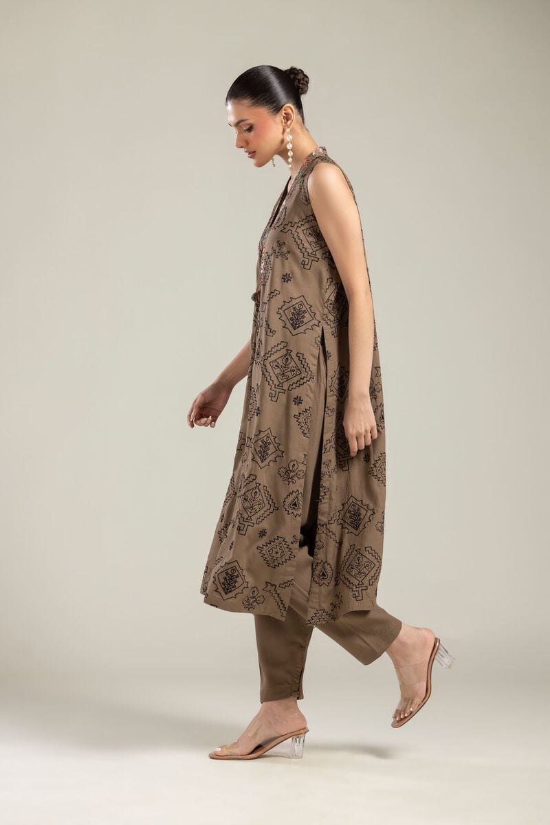 Embroidered | Raw Silk | Silk Brown Shalwar | USD 30.00