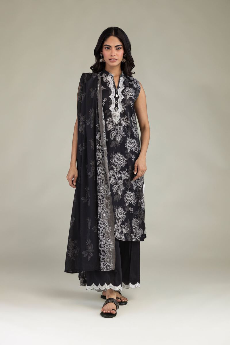 Embroidered | Lawn | Black Lawn Dupatta | USD 30.00