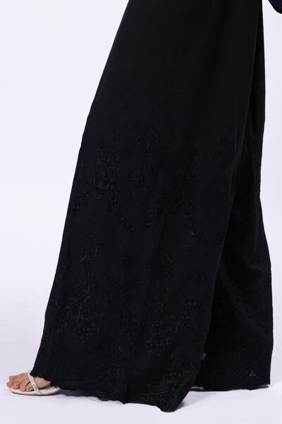 Flared Pants, BLACK, hi-res