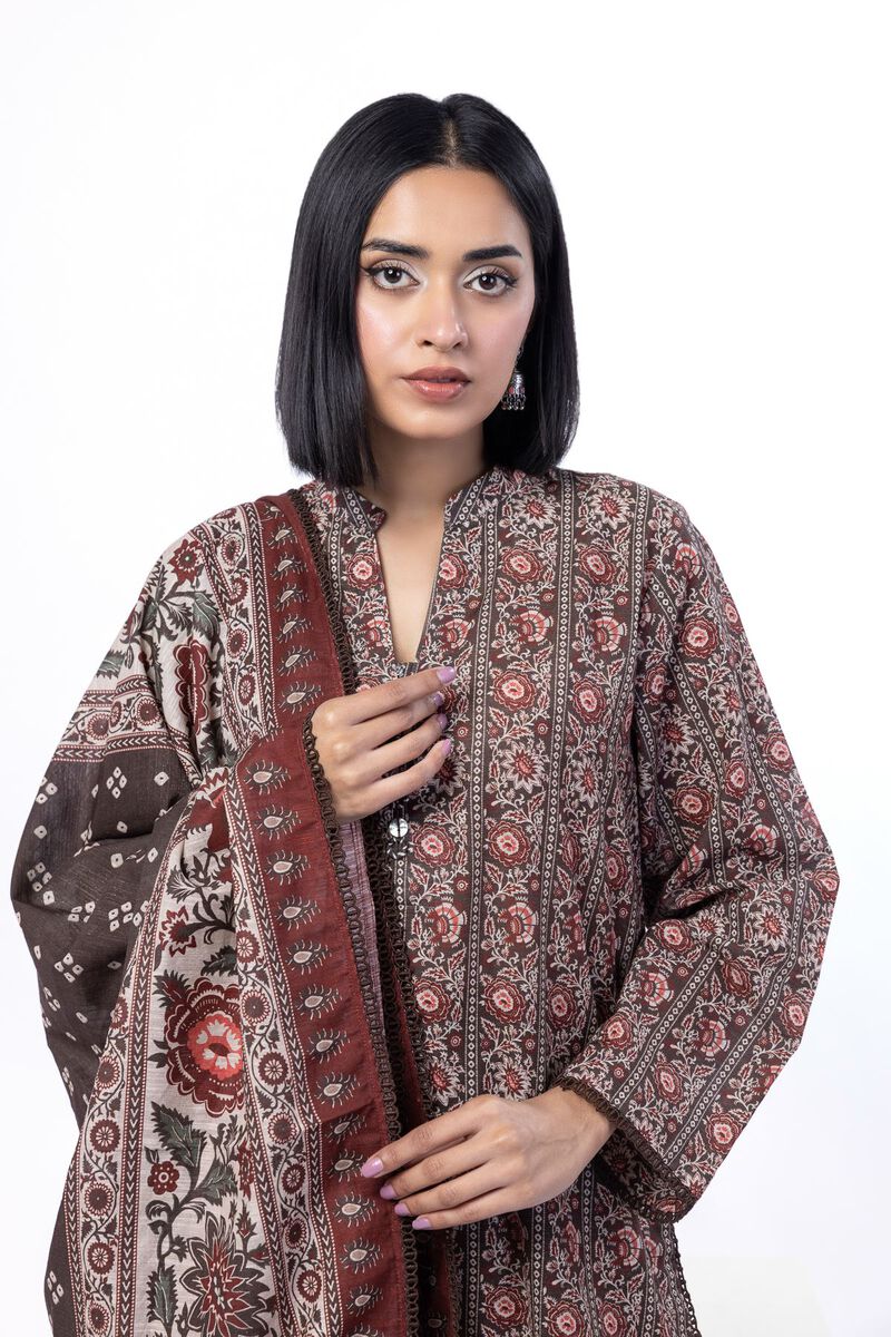 Printed | Textured Cotton | Tailored 3 Piece | USD 45.00