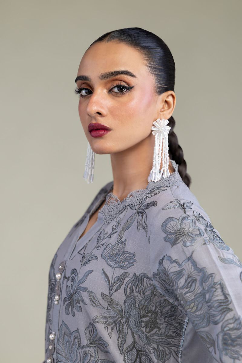 Embroidered | Raw Silk | Floral Silk Kurta | USD 70.00