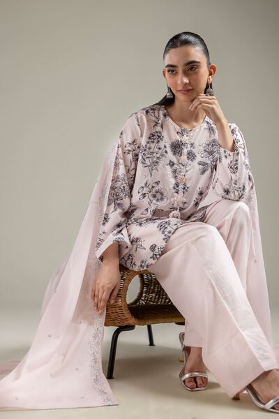 Embroidered | Cotton Dobby | Pink Cotton Kurta | USD 35.00