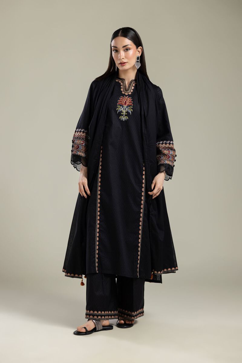 Embroidered | Lawn | Black Lawn Dupatta | USD 25.00