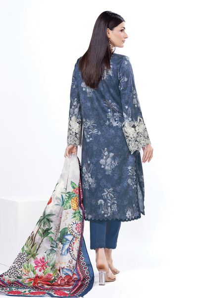 Embroidered | Cotton Satin | Fabrics 3 Piece | USD 27.50