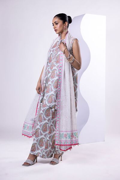 Embroidered | Viscose Oak Silk | Pants | USD 25.00