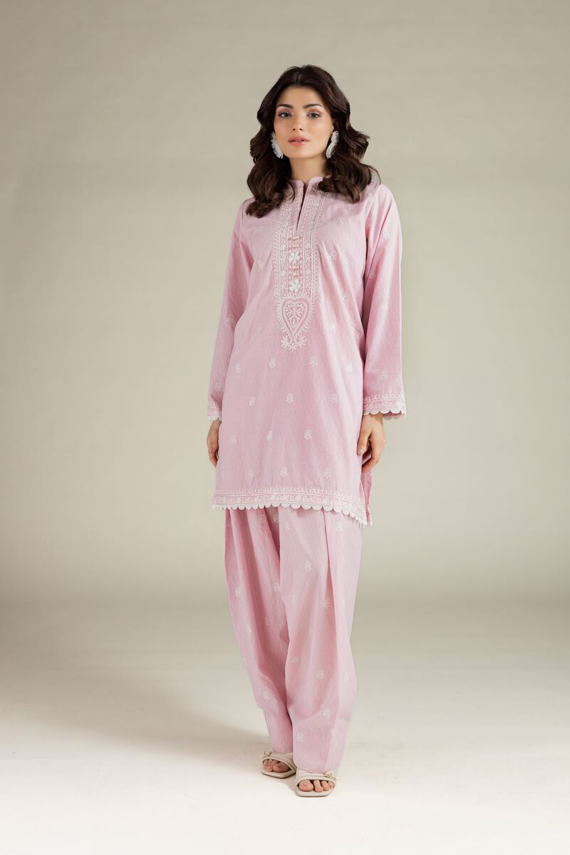 Embroidered | Cotton Dobby | 2-Piece Tailored Set | USD 60.00