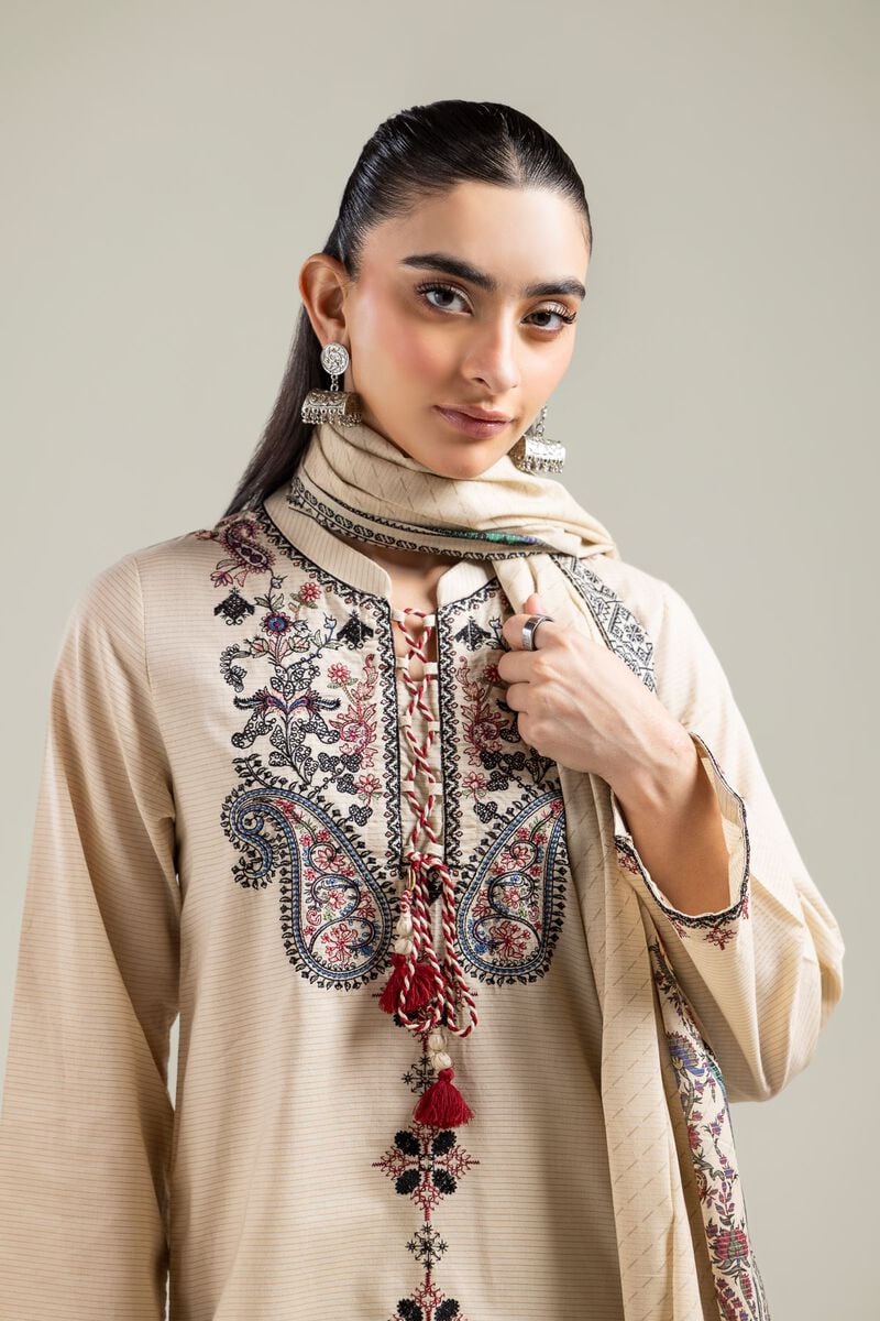 Embroidered | Mesuri | Geometric Tassel Dupatta | USD 25.00